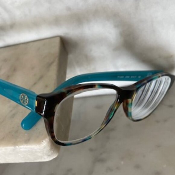 TORY BURCH TY2031 Eyeglasses Blue Brown Tortoise Rx 51-17 135 - Picture 1 of 15